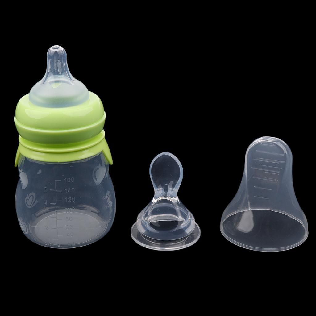 BFA  Baby Toddler Food Dispensing Feeding Spoon Silicone Feeding Green