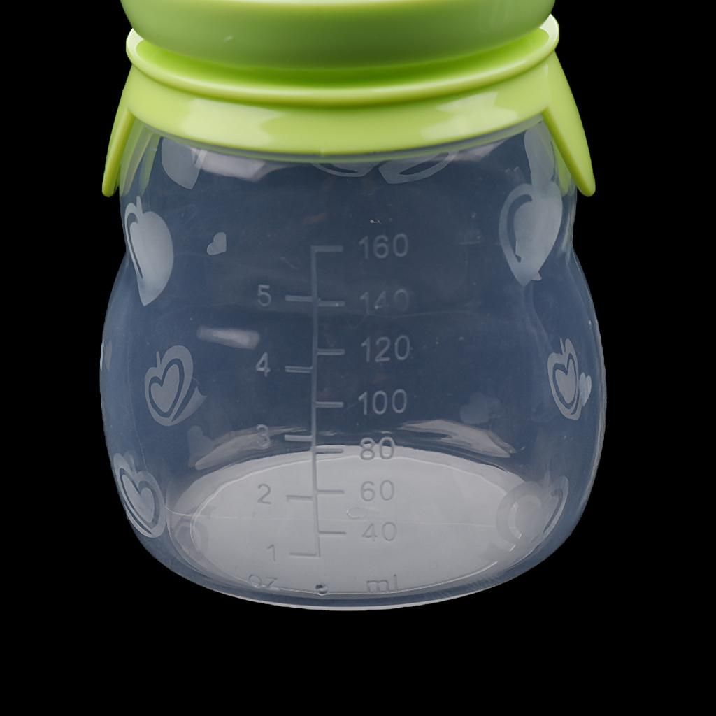 BFA  Baby Toddler Food Dispensing Feeding Spoon Silicone Feeding Green