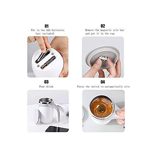 Magnetized Self-Stirring Coffee/Tea Mug - 380ml