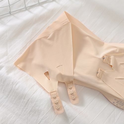 Beige Strapless Bra Tube Top Seamless Wireless Bras
