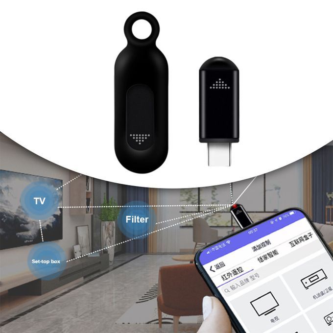 Wireless Remote Control App Micro USB Interface Plug And Type-C Black