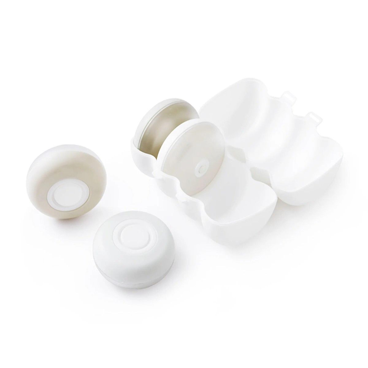 4pcs/set Collapsible Refillable Bottles Travel Round Pods Box Liquid Face Cream Lotion Shampoo Storage Box Cosmetic Dispenser