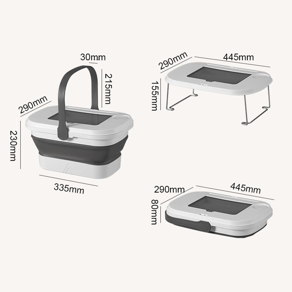 Folding Picnic Camping Storage Basket Large Capacity Outdoor BBQ Fishing Beverages and Fruits Storage Box Portable Spring Outing Hand Bucket