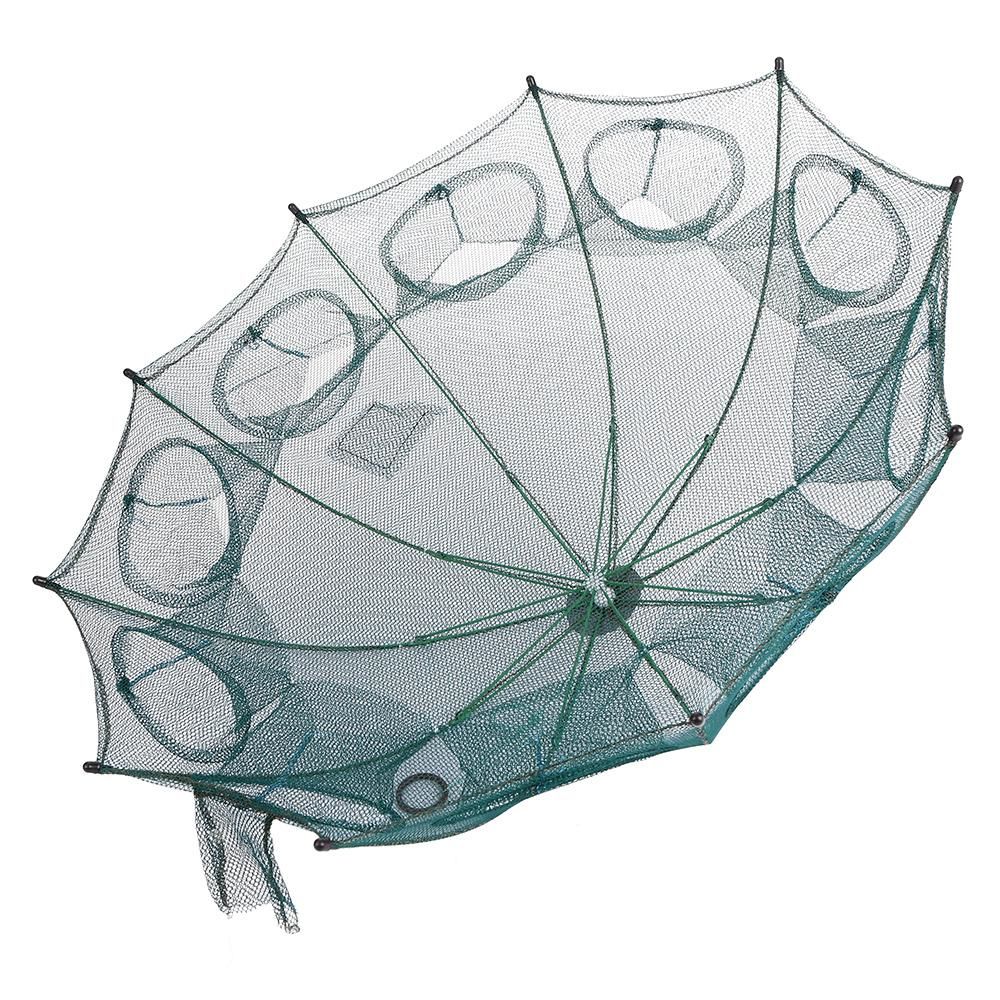 4/6/8/10 Hole Automatic Fishing Trap Portable Folding Fishing Net Fish Shrimp Minnow Crab Mesh Trap Cage