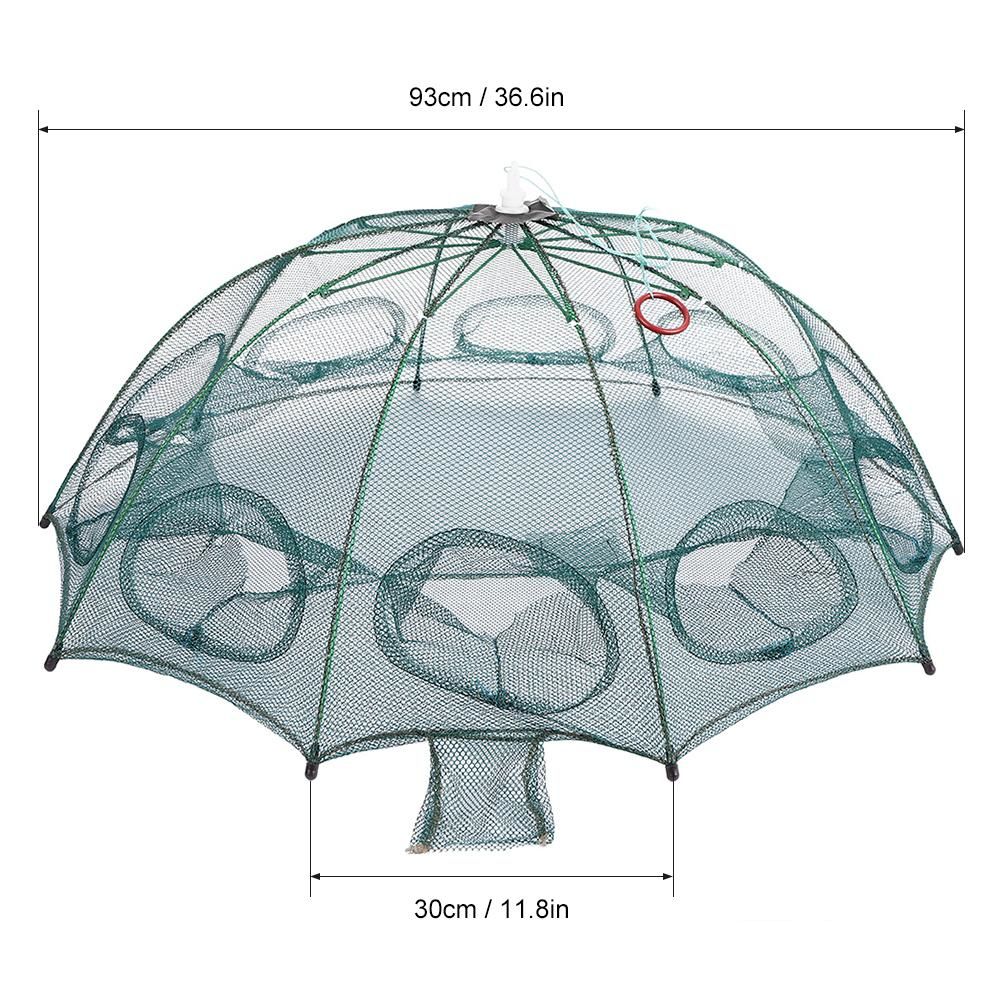 4/6/8/10 Hole Automatic Fishing Trap Portable Folding Fishing Net Fish Shrimp Minnow Crab Mesh Trap Cage