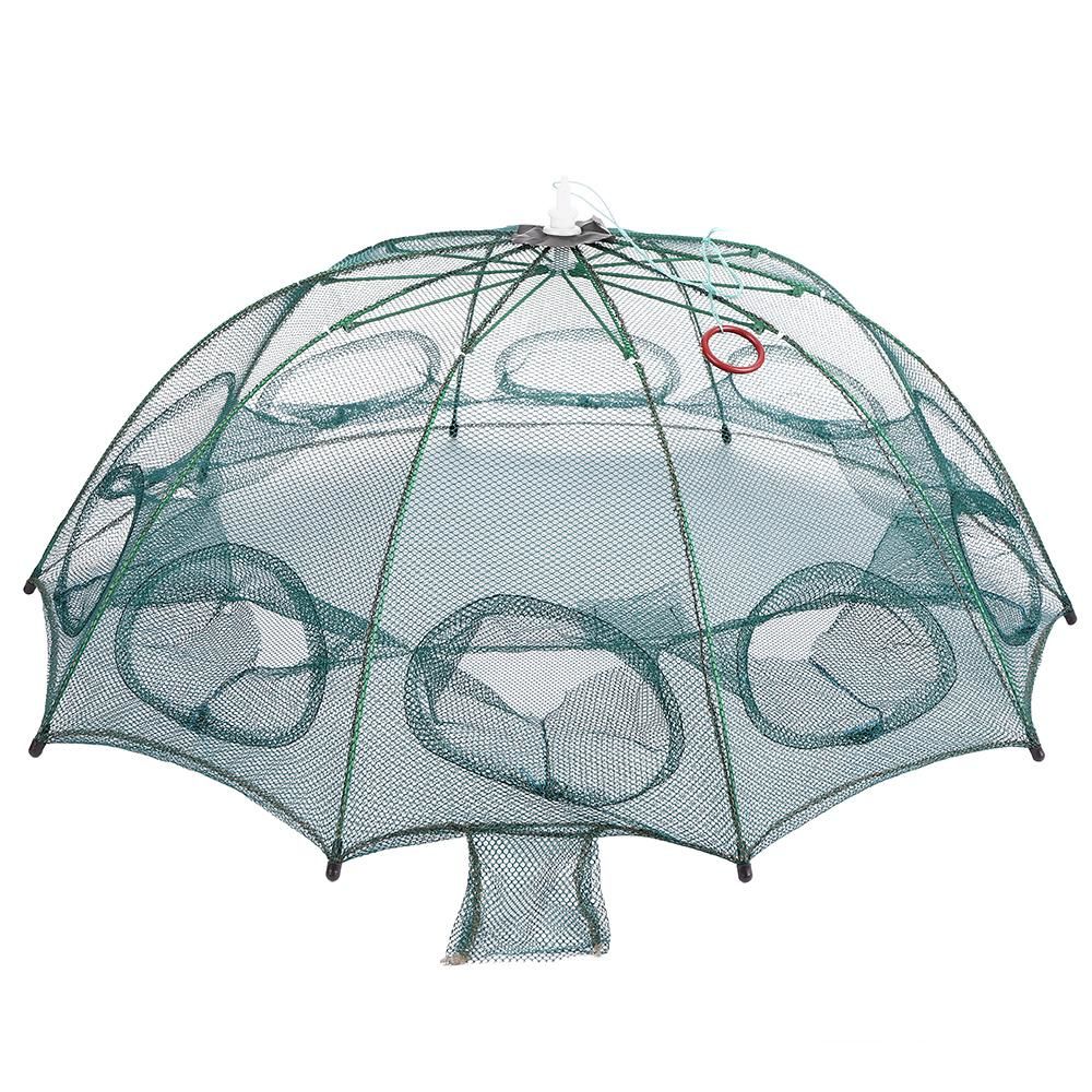4/6/8/10 Hole Automatic Fishing Trap Portable Folding Fishing Net Fish Shrimp Minnow Crab Mesh Trap Cage