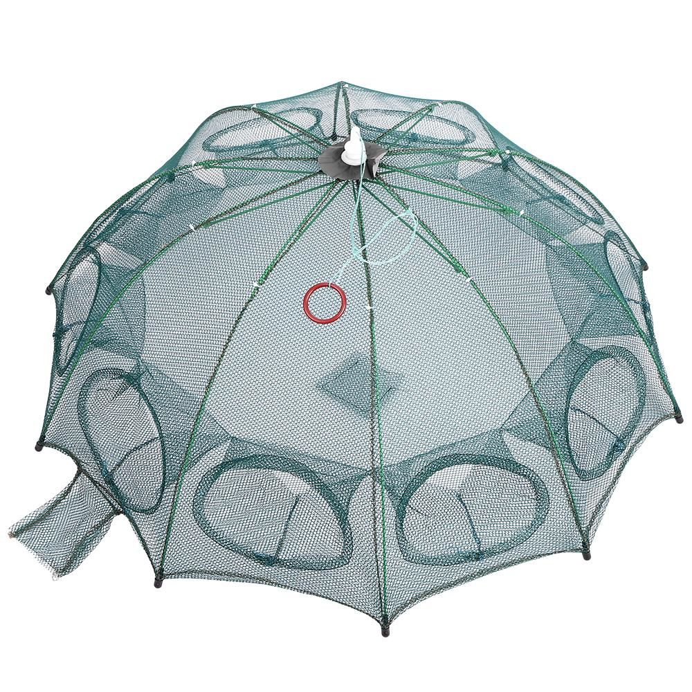 4/6/8/10 Hole Automatic Fishing Trap Portable Folding Fishing Net Fish Shrimp Minnow Crab Mesh Trap Cage