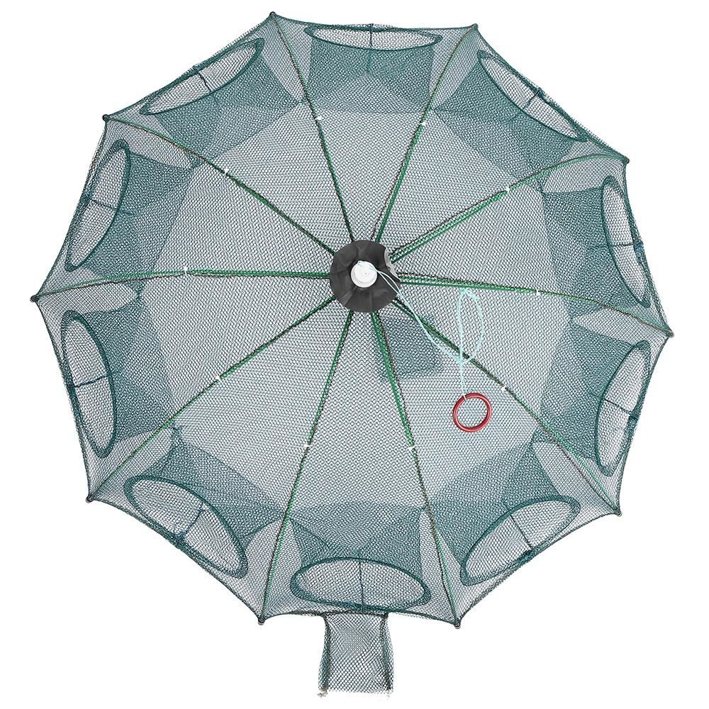4/6/8/10 Hole Automatic Fishing Trap Portable Folding Fishing Net Fish Shrimp Minnow Crab Mesh Trap Cage