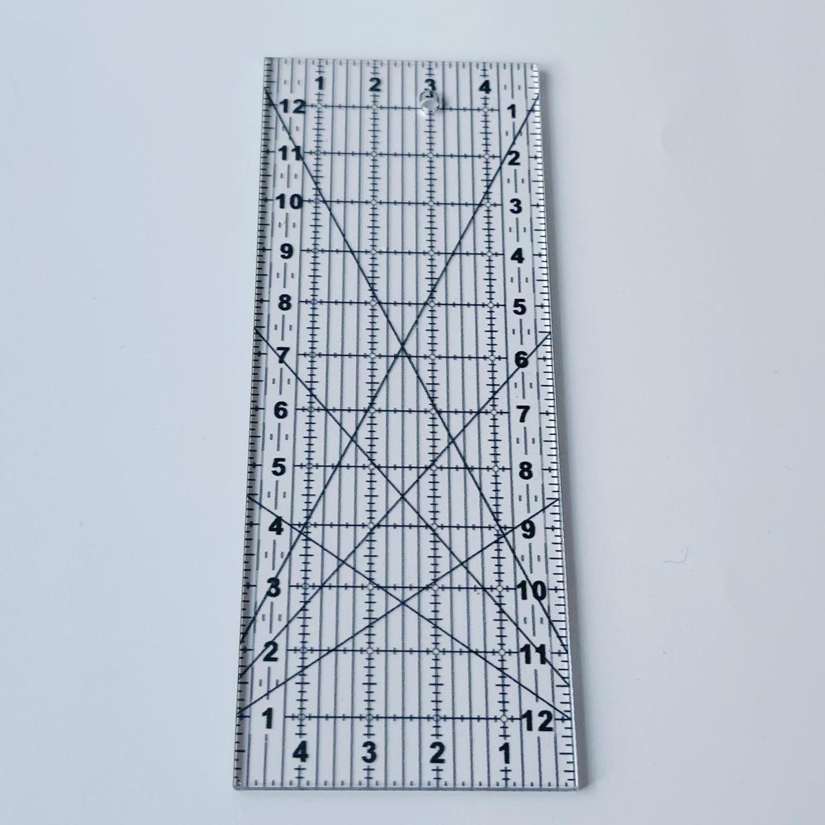 Transparent Diamond Shaped Patchwork Ruled Template Tool