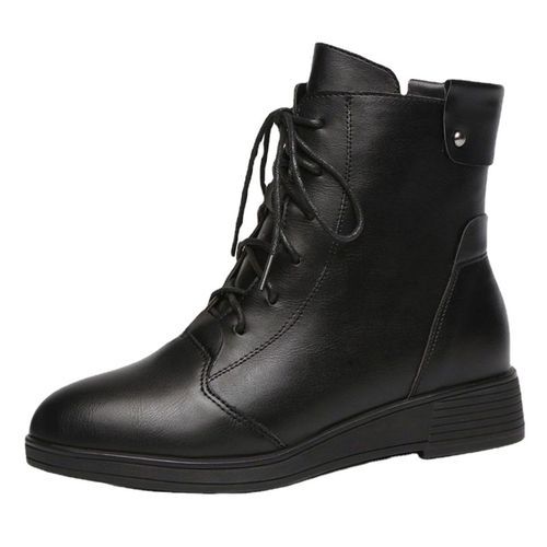 Soft Leather Martin Boots Women's Flat Short Boots Leather Boots Women's Single Boots
