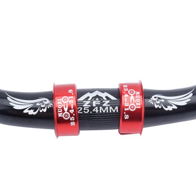 4Pcs Bicycle Handlebar Shim Metal Conversion Adapter 25.4mm - 31 Red