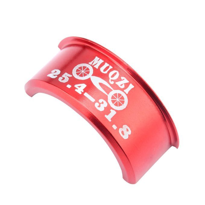 4Pcs Bicycle Handlebar Shim Metal Conversion Adapter 25.4mm - 31 Red