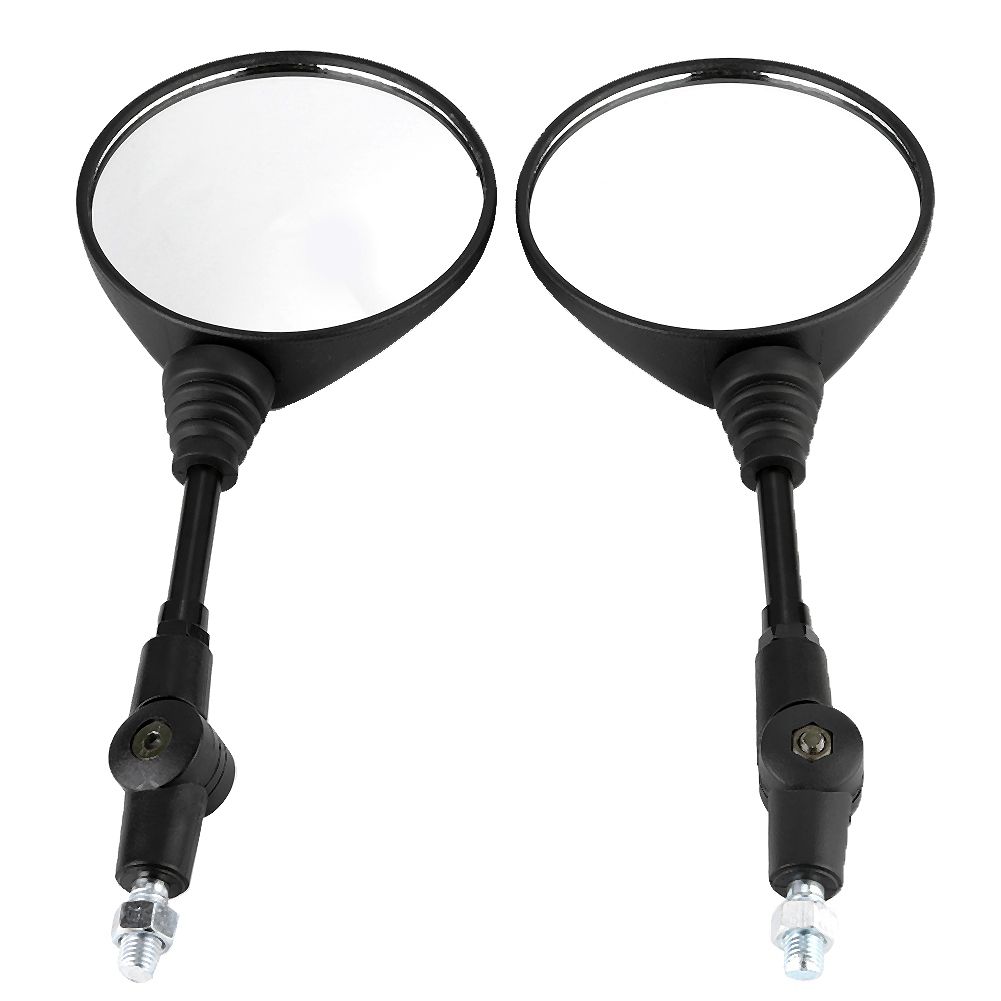 2Pcs Motorcycle Modified Folding Rearview Mirror Round Side