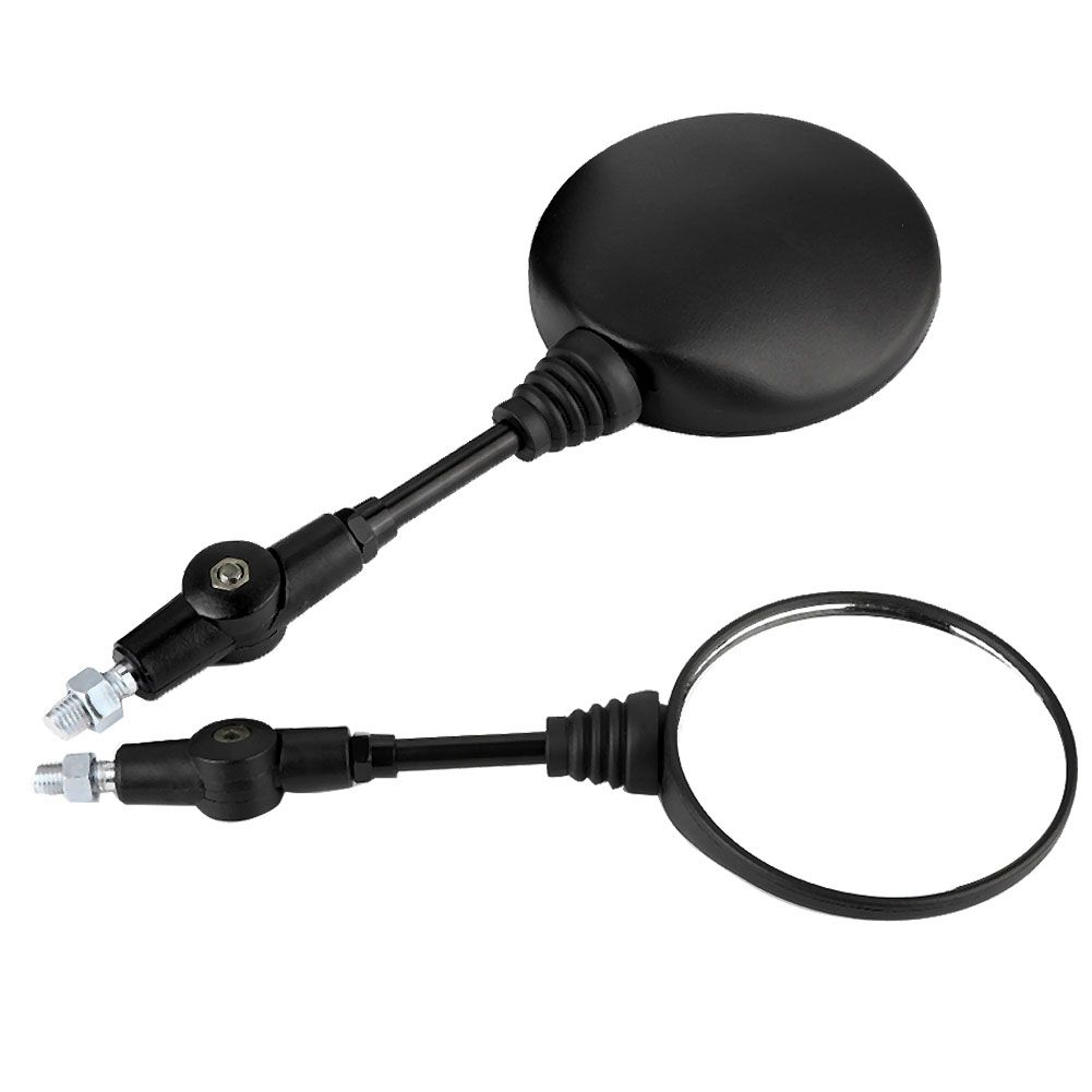 2Pcs Motorcycle Modified Folding Rearview Mirror Round Side