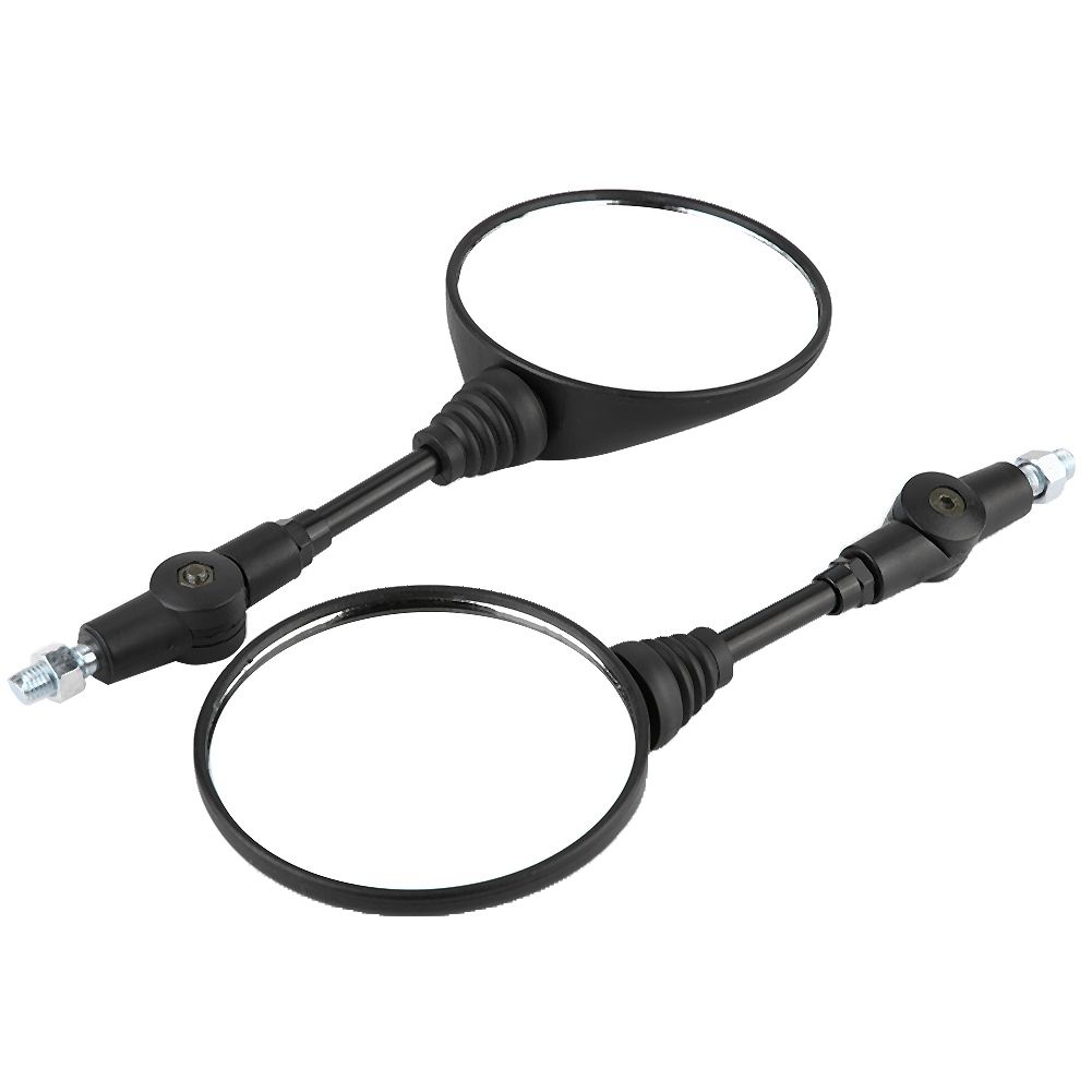 2Pcs Motorcycle Modified Folding Rearview Mirror Round Side