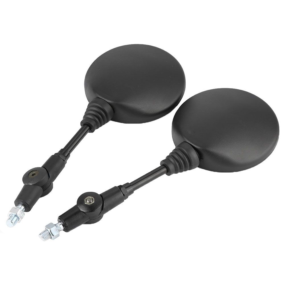 2Pcs Motorcycle Modified Folding Rearview Mirror Round Side