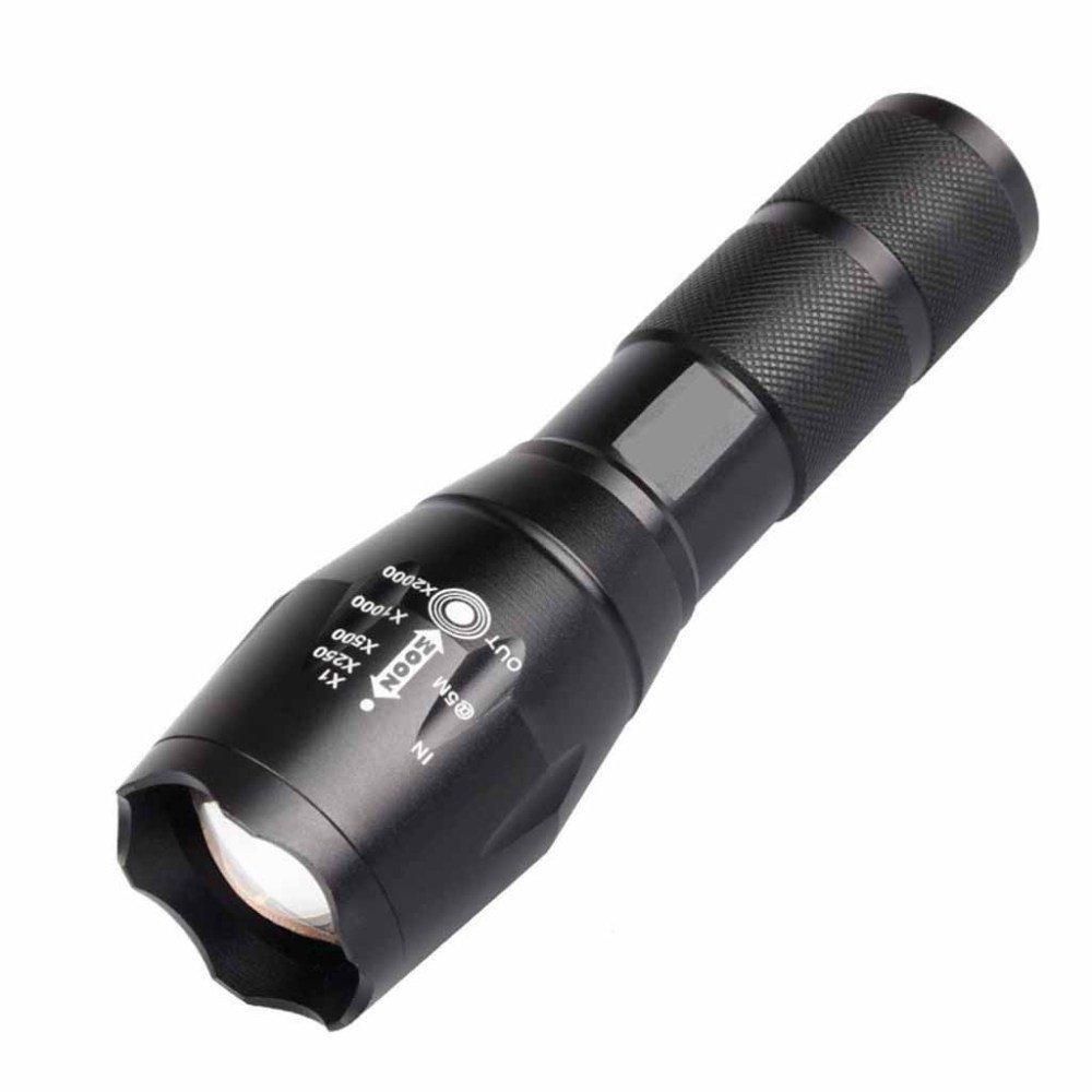 Manufacturers wholesale xml-t6 telescopic zoom strong light flashlight wholesale L2 flashlight aluminum alloy strong light flashlight L2 high-end version set (including 1 battery and 1 charge)