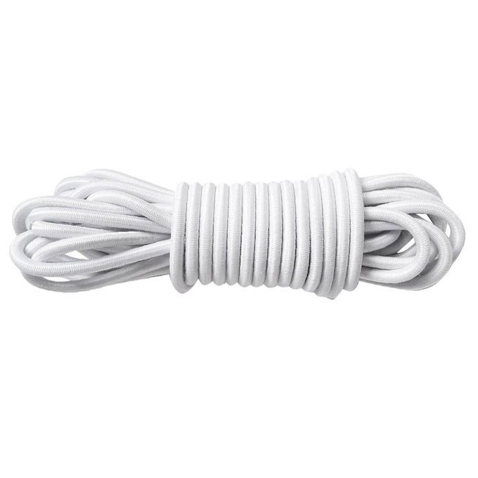 5 Meters 5mm Thickness Elastic Bungee Rope Shock Cord Tie Down  White