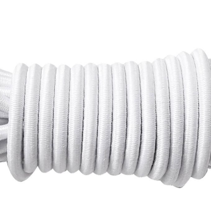 5 Meters 5mm Thickness Elastic Bungee Rope Shock Cord Tie Down  White