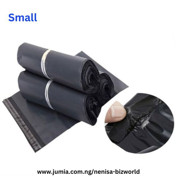 Black Courier Bags / Courier Nylons / Poly Mailer Bags-Invoice Pocket 50pcs- A4-23x36cm-9/14 Inches