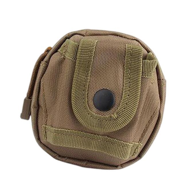 Outdoor Game Slingshot Bag Hunting Steel Balls Waist Package Khaki