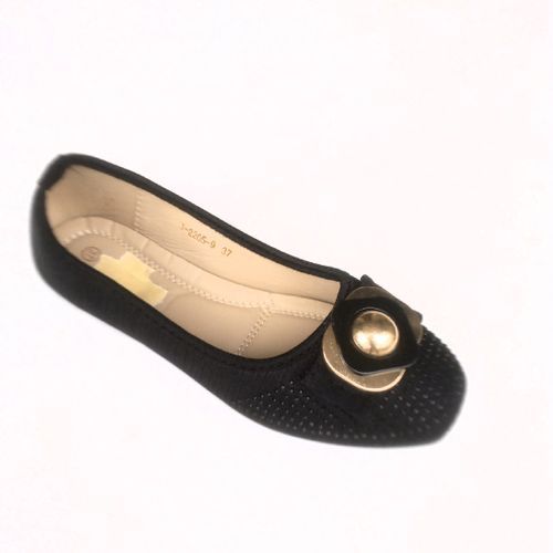 Women Quality Flat Ladies Shoe-black