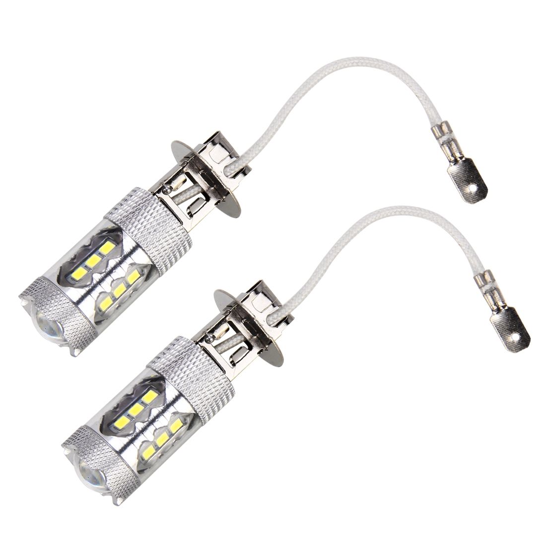 2 PCS H3 DC 12V 5W 250LM Auto Car Fog Lights With 16 SMD-2835 LED Bulbs (White Light)