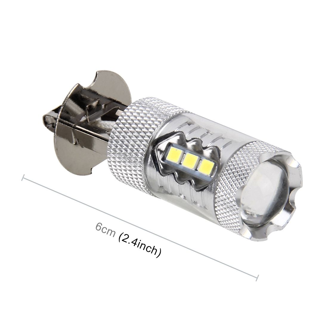 2 PCS H3 DC 12V 5W 250LM Auto Car Fog Lights With 16 SMD-2835 LED Bulbs (White Light)