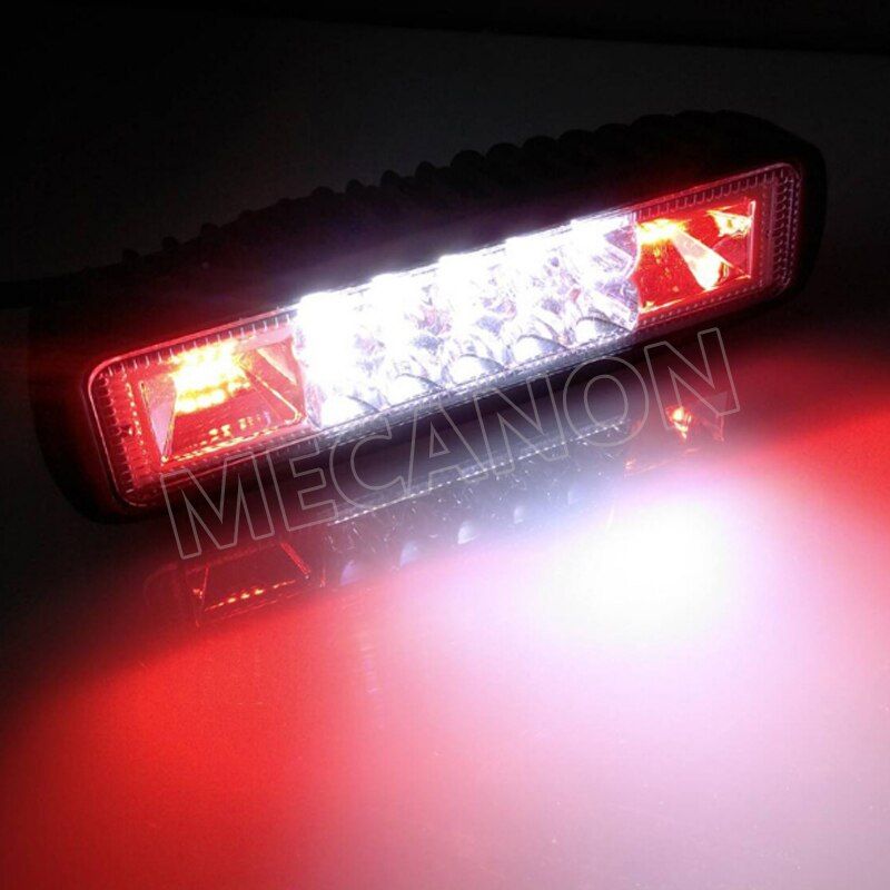 48W Strobe Flash LED Light Bar  Amber Blue Red For Offroad
