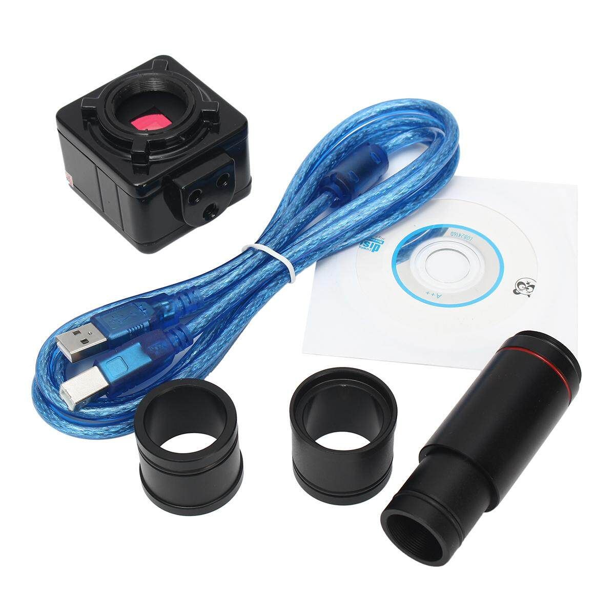 5MP USB -Mount Digital Microscope Camera 0.5X Eyepiece Lens Adapter Set 23 30mm