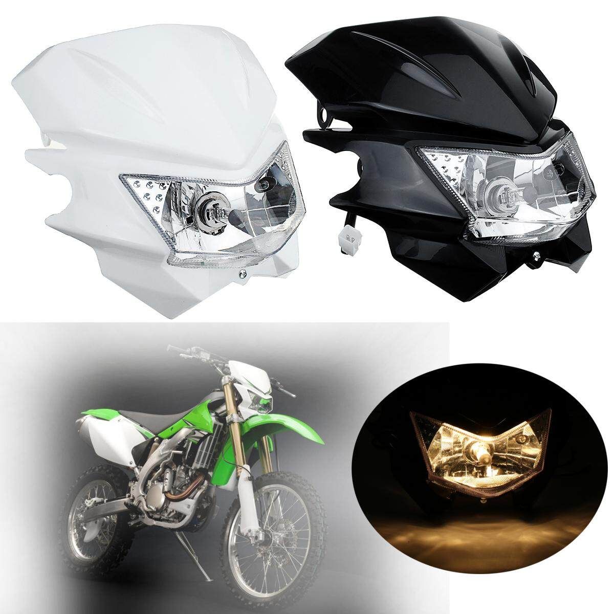 Universal Motorcycle H4 Head Light Dual Sport For YAMAHA Street Fighter Dirtbike Green (green)