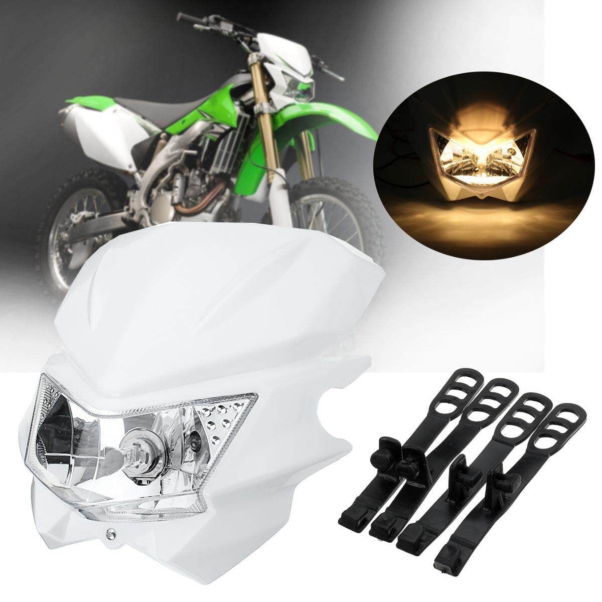 Universal Motorcycle H4 Head Light Dual Sport For YAMAHA Street Fighter Dirtbike Green (green)