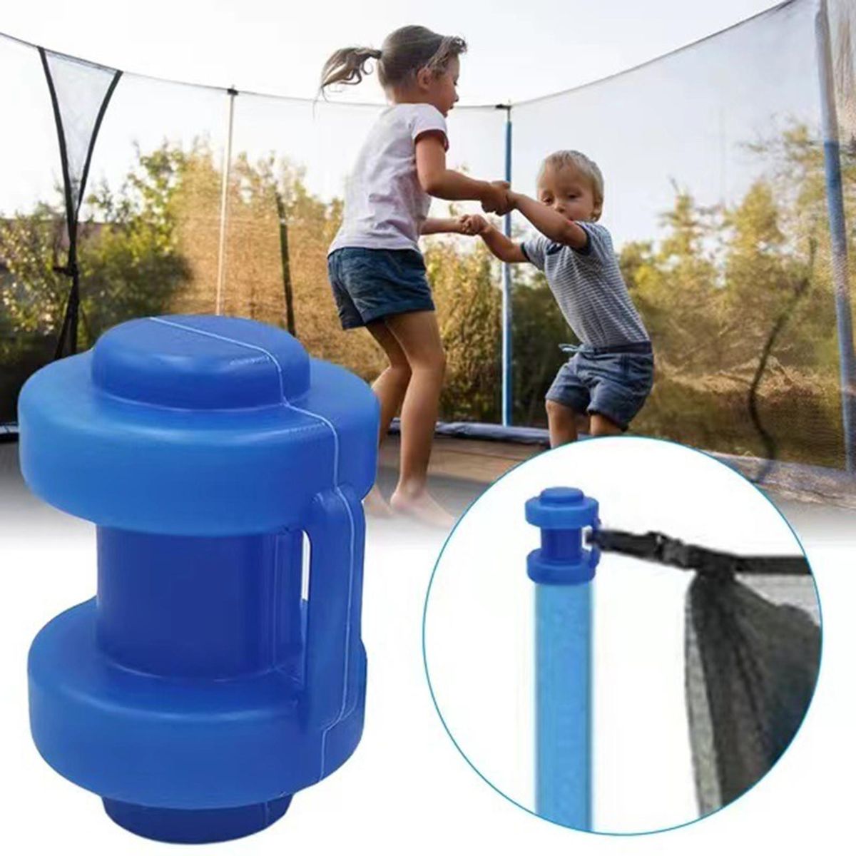 2Pcs Trampoline Cover Easy Installation Trampoline Cover Blue