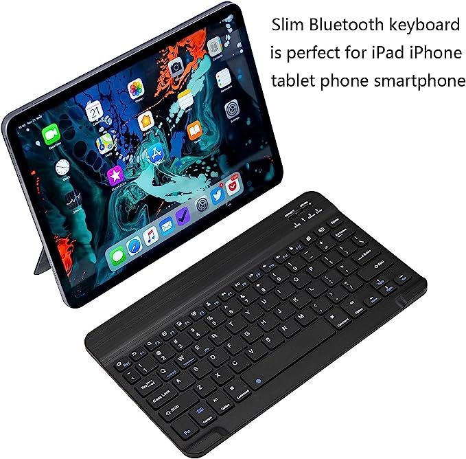10 Inch Wireless Keyboard Rechargeable For Phone Tablet-VSC
