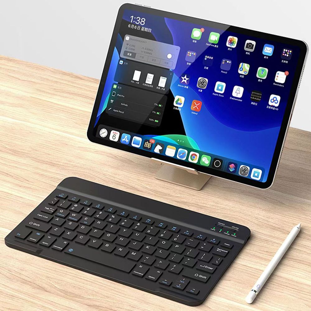 10 Inch Wireless Keyboard Rechargeable For Phone Tablet-VSC