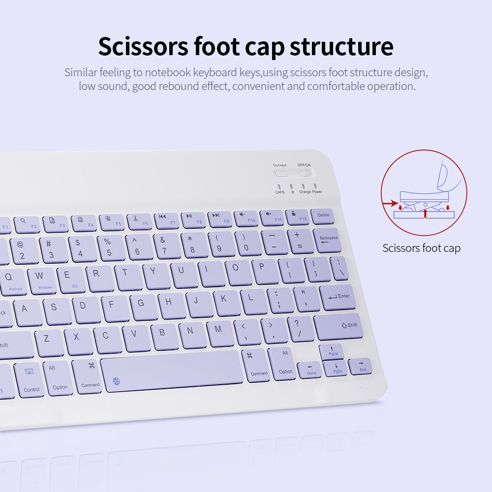 10 Inch Wireless Keyboard Rechargeable For Phone Tablet-VSC