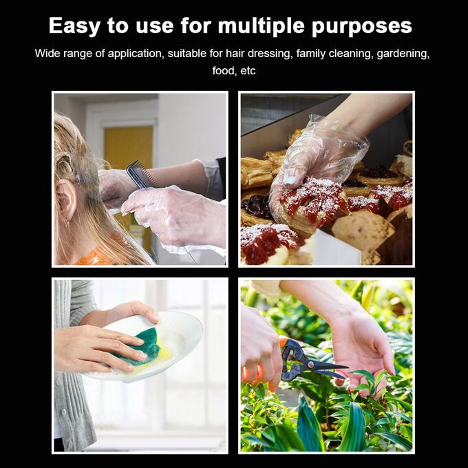 30PCS Disposable Gloves Transparent PE Cooking Cleaning-