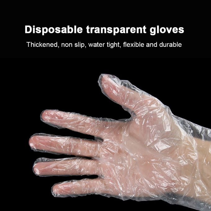 30PCS Disposable Gloves Transparent PE Cooking Cleaning-