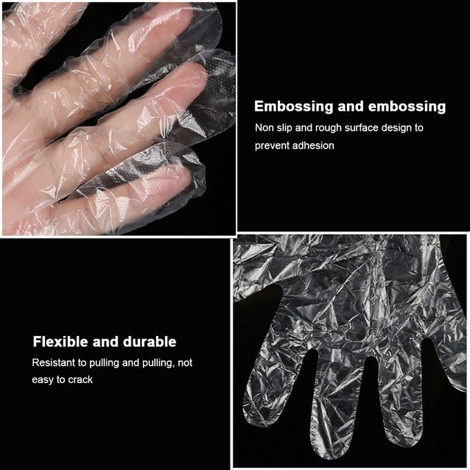 30PCS Disposable Gloves Transparent PE Cooking Cleaning-