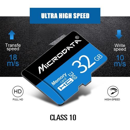 MICRODATA 32GB U1 Blue And Black TF(Micro SD) Memory Card