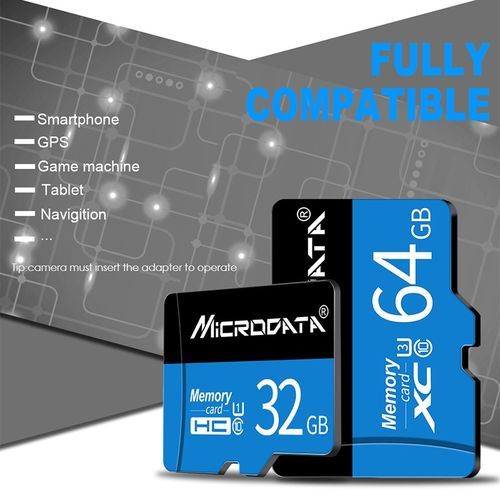 MICRODATA 32GB U1 Blue And Black TF(Micro SD) Memory Card