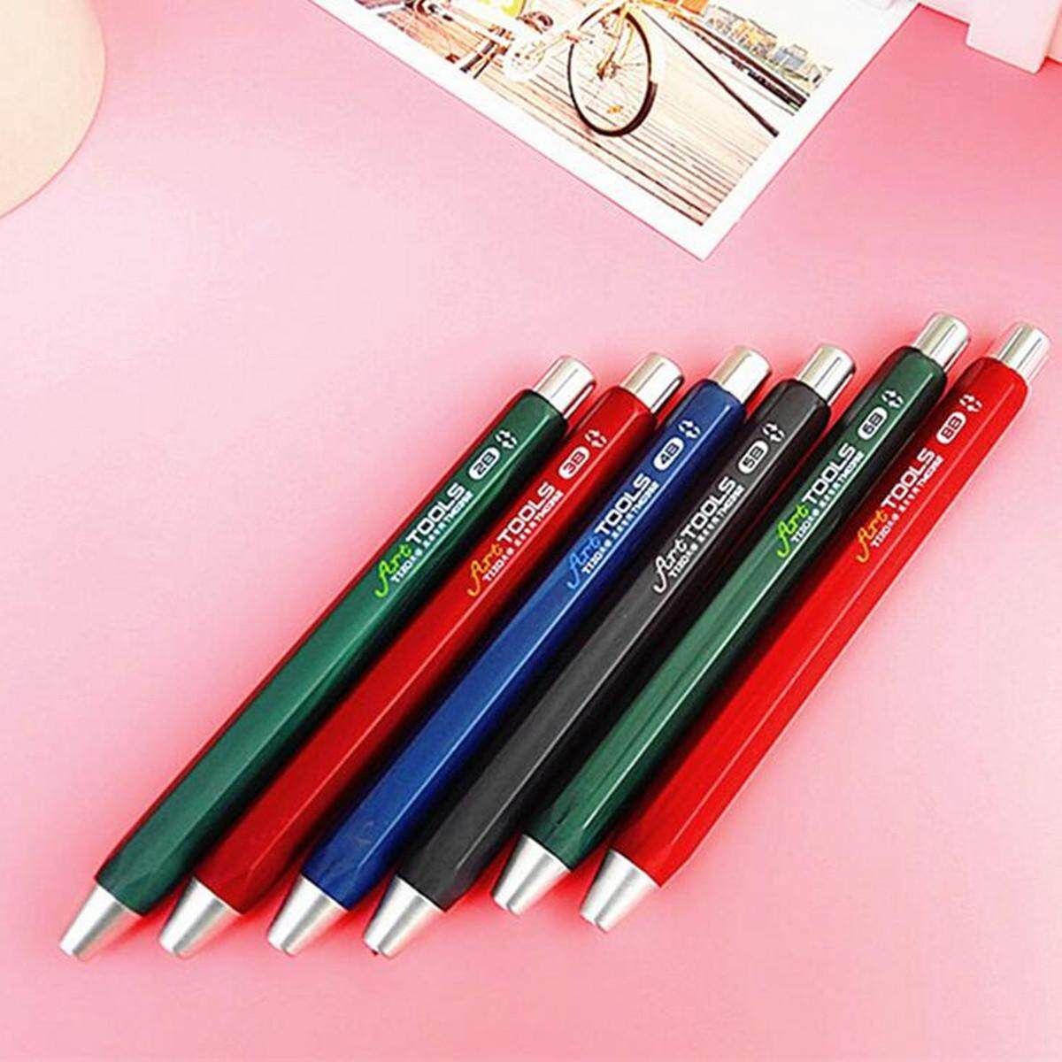 Long 2B 3B,4B,5B,6B,8B 5.6mm Mechanical Sketching Pencil 6PCS Art Drawing Pen