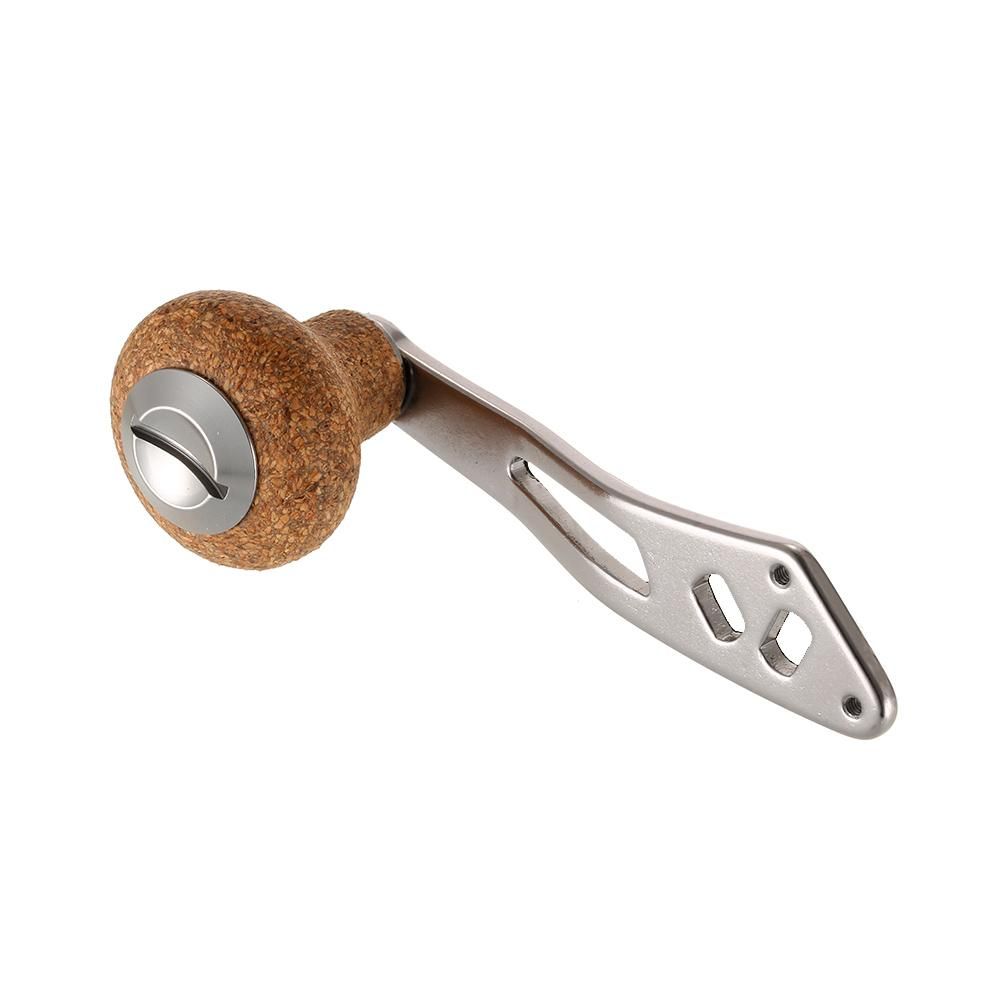 Lixada Aluminum Alloy Fishing Reel Single Fishing Reel Handle Replacement Parts with Wooden Handle Knob for Baitcasting Spinning Fishing Reels