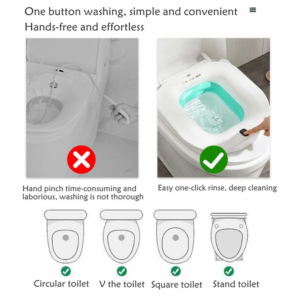 Sitz Bath For Toilet Electric Folding For Pregnant Women Elderly