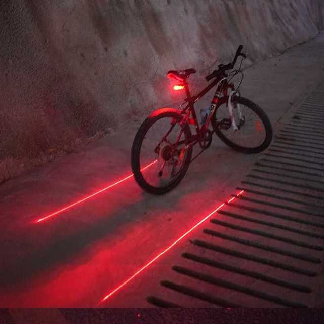 Bicycle Rear Light 5led2laser Waterproof Led Bycicle Rear 7