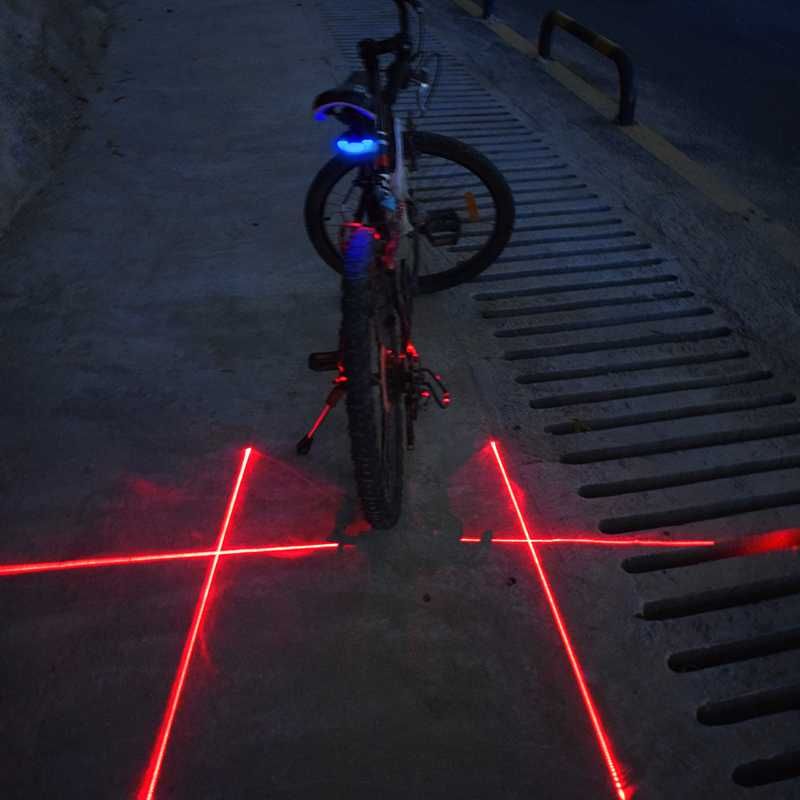 Bicycle Rear Light 5led2laser Waterproof Led Bycicle Rear 7