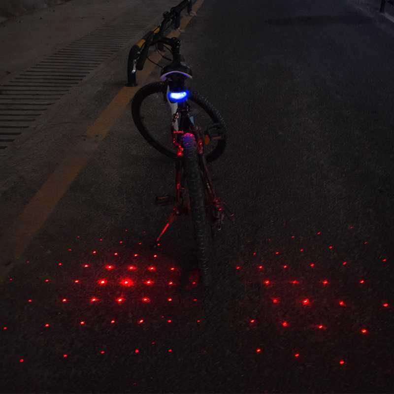 Bicycle Rear Light 5led2laser Waterproof Led Bycicle Rear 7