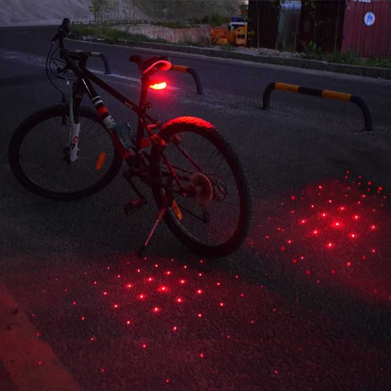 Bicycle Rear Light 5led2laser Waterproof Led Bycicle Rear 7