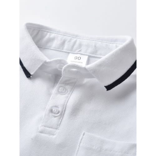 2 Pcs Little Boy Outfit Bow Polo Shirt Matching Suspender Pants