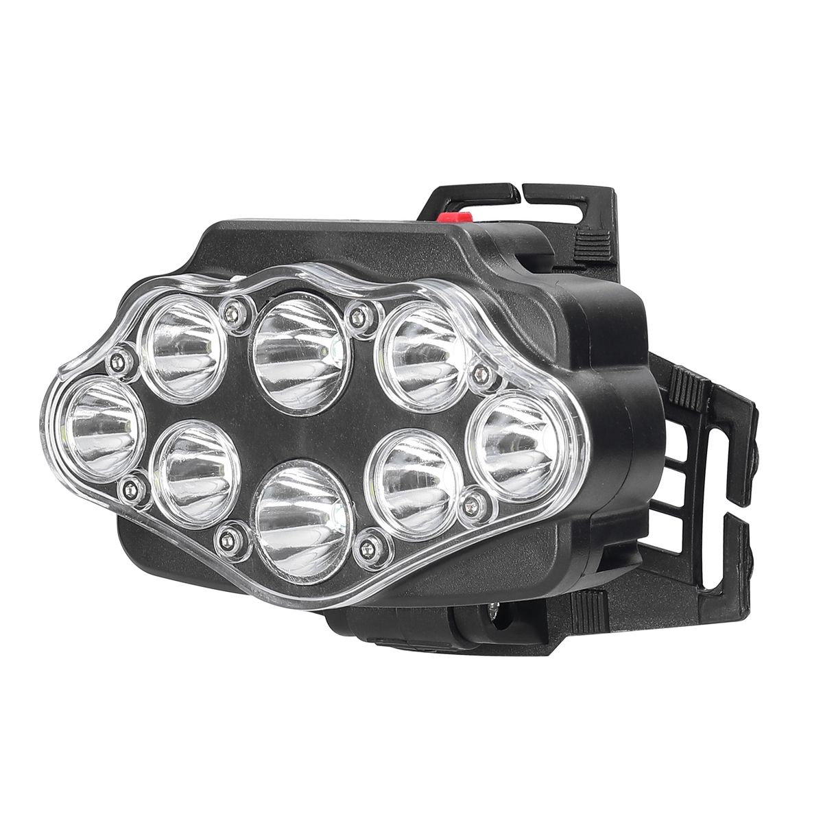8LED Battery Display Headlamp Outdoor Camping Fishing LED